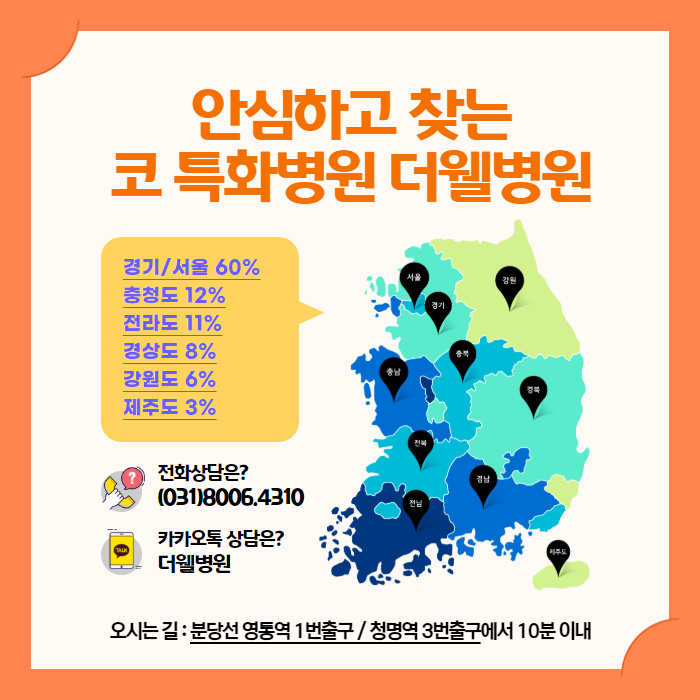 휜 코 개선할 때 비중격만곡증 동시에 개선하세요~ (9/10)