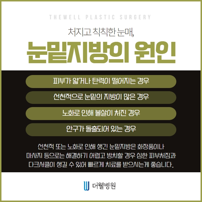 더웰병원 눈밑 지방제거