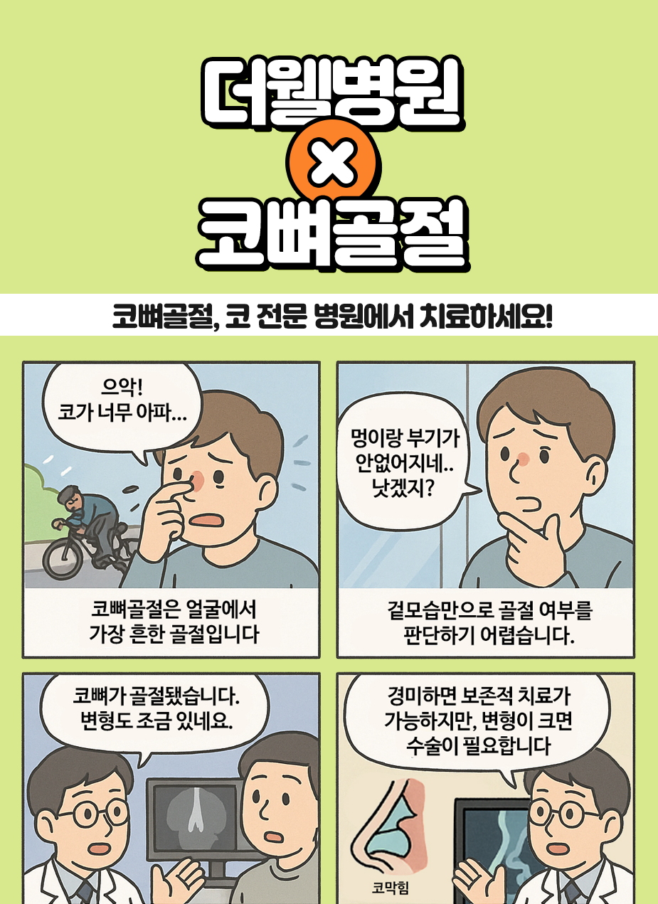 코뼈골절, 코 전문 병원에서 치료하세요! (1/3)