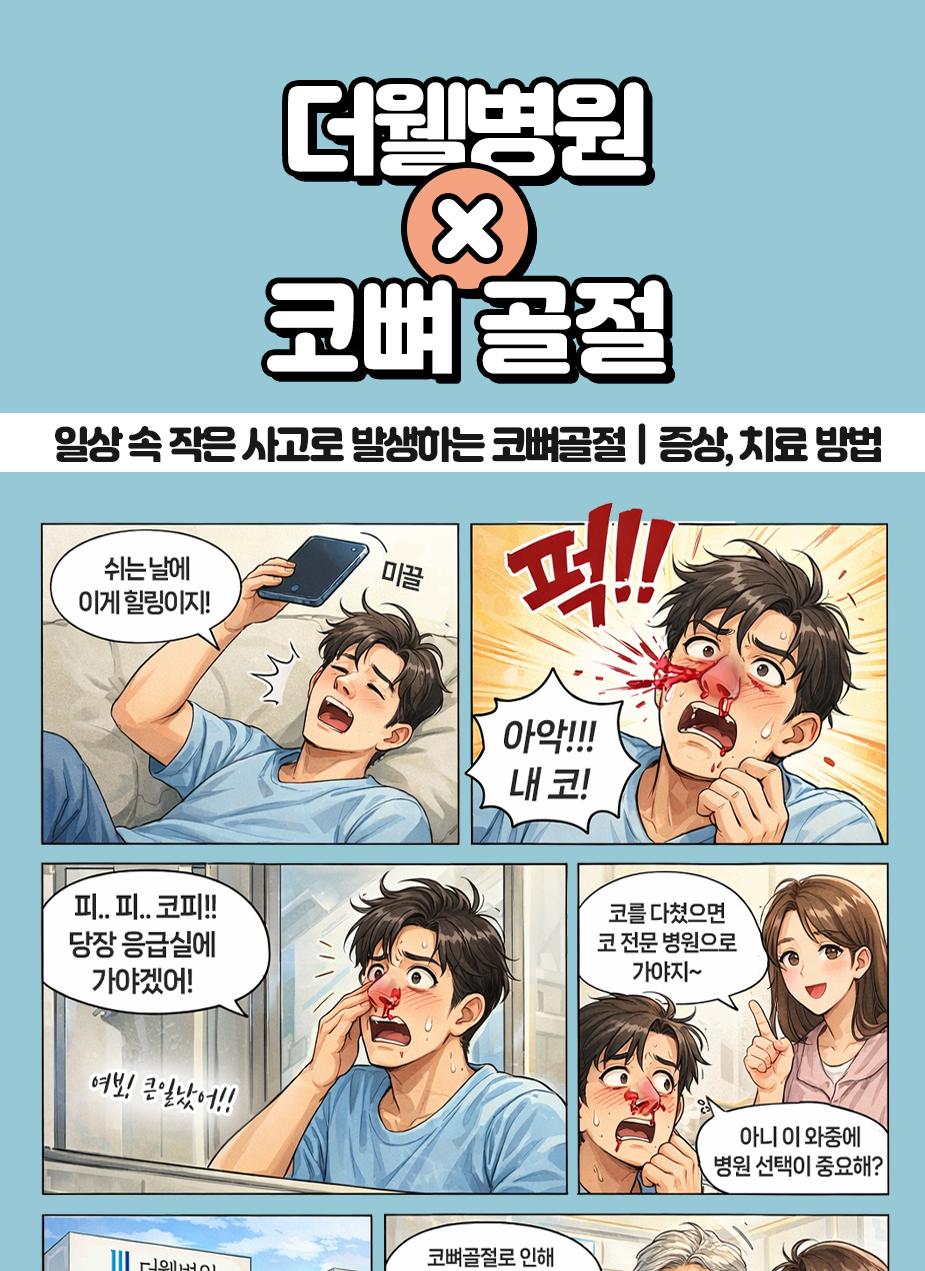 수원 성형외과 _ 일상 속 작은 사고로 발생하는 코뼈골절 │ 증상, 치료방법 (1/3)